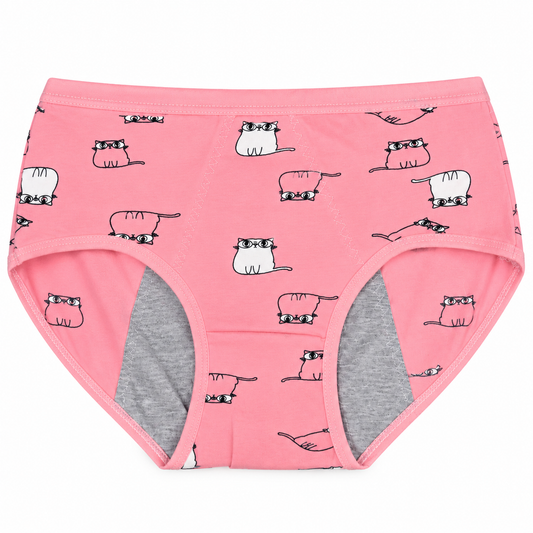Bloom Cartoon Print Mid-Rise Period Briefs