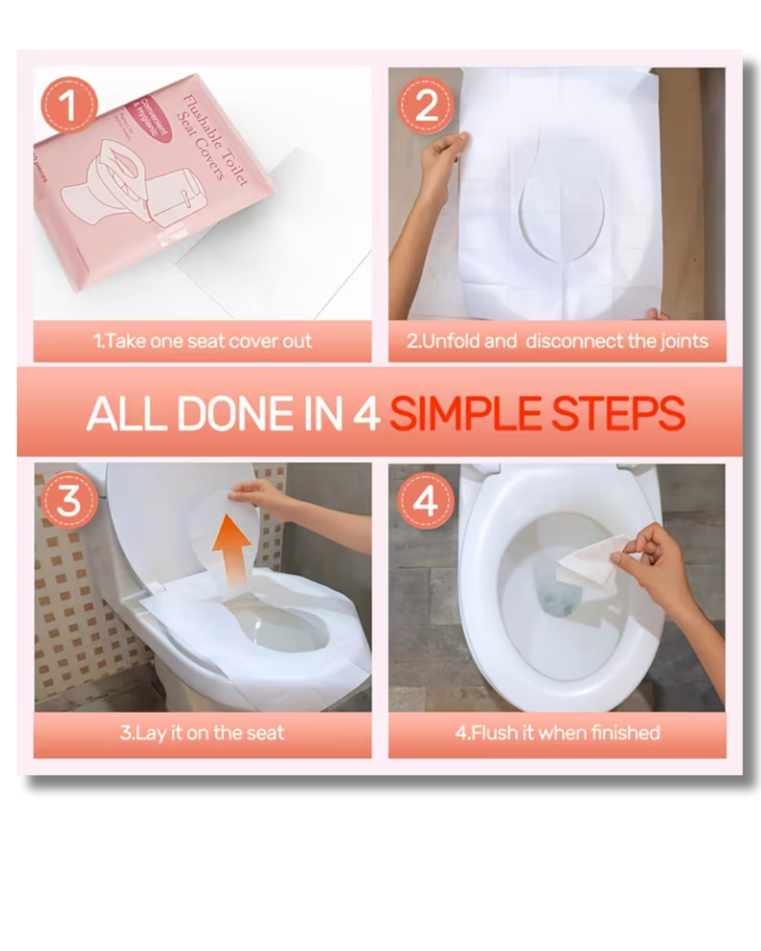 Disposable Toilet Seat Covers (10's)