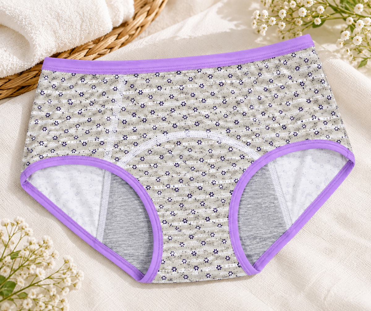 Bloom Flower Print Cotton Period Briefs