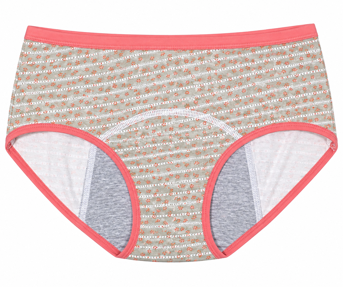 Bloom Flower Print Cotton Period Briefs