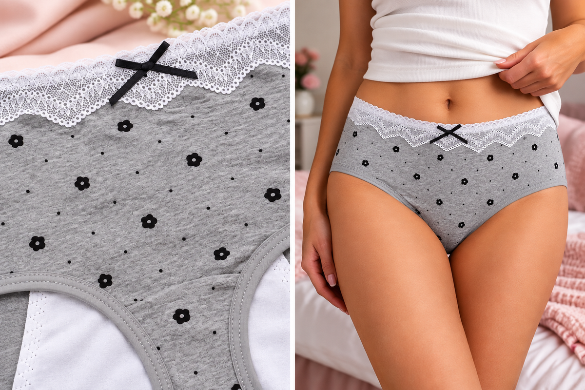 Bloom Lace Cotton Period Briefs